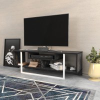 Comoda TV Asal 120 - Negru, Alb - 3