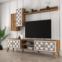 Comoda TV Class S - Walnut, Alb - 2
