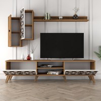 Comoda TV Class S - Walnut, Alb - 3