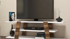 Comoda TV Flower - Nuanta Nuc si Alb