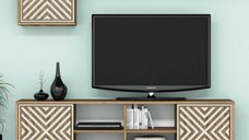 Comoda TV İnci - Walnut, Crem