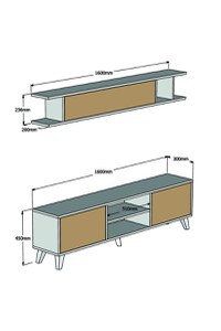 Comoda TV Italo - Alb, Pine - 5