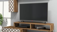 Comoda TV Planet - Walnut, Alb