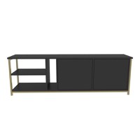 Comoda TV Primrose - Antracit, Gold - 5