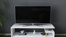 Comoda TV Reilly - Gold, Alb