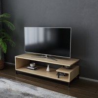 Comoda TV Reilly - Negru, Oak - 2
