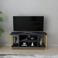 Comoda TV Rinaldo - Antracit, Gold - 1