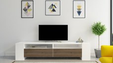 Comoda TV Sosruko Walnut-Alb
