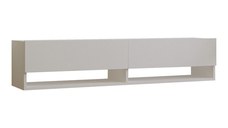 Comoda TV suspendata Melosa, Pako World, Alb, 141x30x31 cm