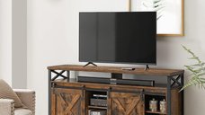 Comoda TV, Vasagle, Maro-Negru, 147x40x76 cm