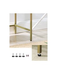 Consola din sticla securizata, Vasagle, 1 raft, 35 x 100 x 80 cm, LGT26G, Auriu - 6