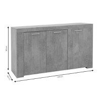 Consola Joanna alb 144x42x80cm - 6