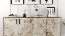 Consola Kiev Walnut-Alb