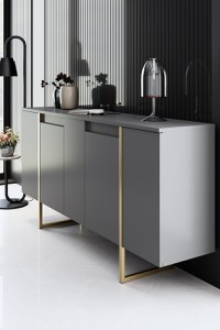 Consolă Luxe Nuc 160x35x80 cm - 4