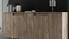 Consolă Luxe Nuc 160x35x80 cm