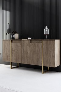Consolă Luxe Nuc 160x35x80 cm - 1