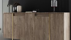 Consolă Luxe Nuc 160x35x80 cm