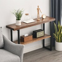 Consola Nore lemn masiv 35mm, culoarea nuc - negru 79x29x85cm - 2