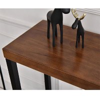 Consola Nore lemn masiv 35mm, culoarea nuc - negru 79x29x85cm - 3