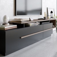 Consola TV Pia Negru 180x46.4x38.9 cm - 3