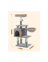 Copac pentru pisici, Feandrea, PCT52W, Gri, 110 cm - 6