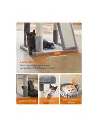 Copac pentru pisici, Feandrea, PCT52W, Gri, 110 cm - 7