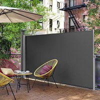 Copertina solara laterala, Songmics, Gri, 180x450 cm - 1