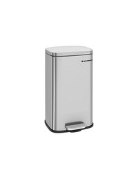 Cos de gunoi pentru bucatarie, Songmics, 30L, Soft Close, Silver - 1