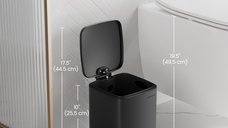 Cos de gunoi Songmics Negru 19.3x23.9x25.5 cm