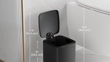 Cos de gunoi Songmics Negru 19.3x23.9x25.5 cm