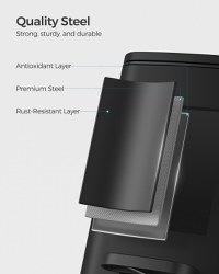 Cos de gunoi Songmics Negru 19.3x23.9x25.5 cm - 5