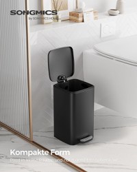 Cos de gunoi Songmics Negru 19.5x24x33.5 cm - 2