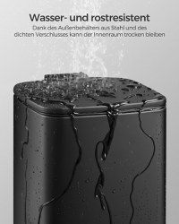 Cos de gunoi Songmics Negru 19.5x24x33.5 cm - 3