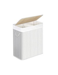 Cos de rufe, Songmics, 100L, Alb, LCB64WT, 51 x 31 x 60 cm - 1