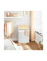 Cos de rufe, Songmics, 100L, Alb, LCB64WT, 51 x 31 x 60 cm - 2