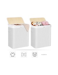 Cos de rufe, Songmics, 100L, Alb, LCB64WT, 51 x 31 x 60 cm - 7