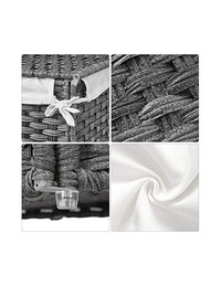 Cos de rufe, Songmics, 90L, LCB51WG, 46 x 33 x 60 cm - 6