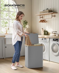 Cos de rufe Songmics Gri 52x38.5x70.5 cm - 2