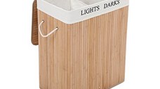 Cos de rufe, Songmics, Lemn, Natural, LCB64Y, 100L, 52 x 32 x 62 cm