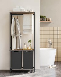 Cos de rufe, Vasagle, Maro-Negru, 73x33x175 cm - 1