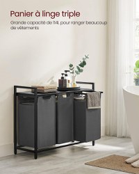 Cos de rufe, Vasagle, Negru-Gri, 92.5×33×72 cm - 1