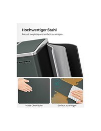 Cos pentru reciclare, 3 x 18L, Soft-Close, Negru, LTB54GS, 61 x 31 x 56 cm - 4