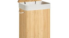 Cos pentru rufe, Songmics, 40 x 30 x 60 cm, 72 L, LCB10Y, Natural