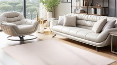 Covor Bej Sky V1 60x110cm - Design Modern pentru Interior
