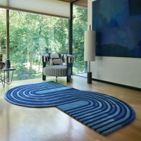 Covor Conway Retro Shaped Albastru inchis 120x180 cm, Flair Rugs - 1