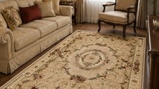 Covor Delta Lotos 15002 110, crem, dreptunghiular, 60x110 cm