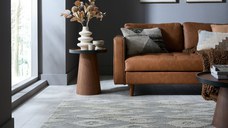 Covor Dion Ikat Wool Albastru 160x230 cm, Flair Rugs