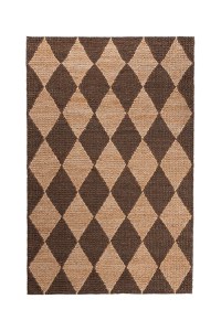 Covor Effie Diamond Jute Maro inchis 120x170 cm, Flair Rugs - 2