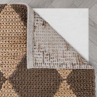 Covor Effie Diamond Jute Maro inchis 120x170 cm, Flair Rugs - 4