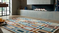 Covor Illusion Retro Blocks Albastru 200X290 cm, Flair Rugs